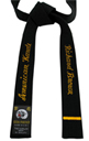 Black Belt with Reverse Direction Embroidery