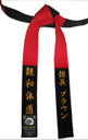Black & Red Master Panel Belt with MATCHING Color Stitching