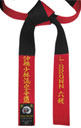 Red & Black Master Panel Belt with MATCHING Color Stitching